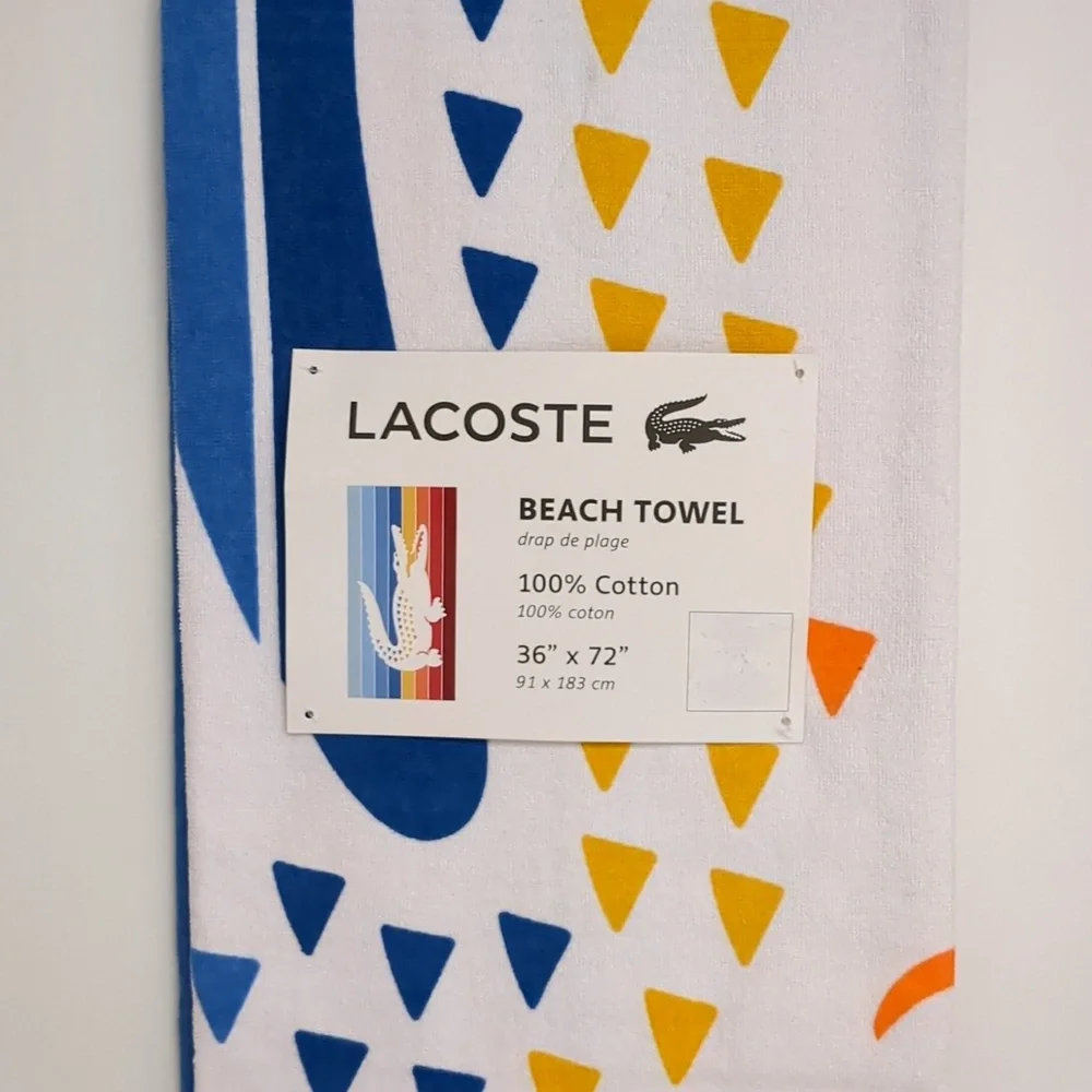 Lacoste 100% Cotton Beach Towel, 36